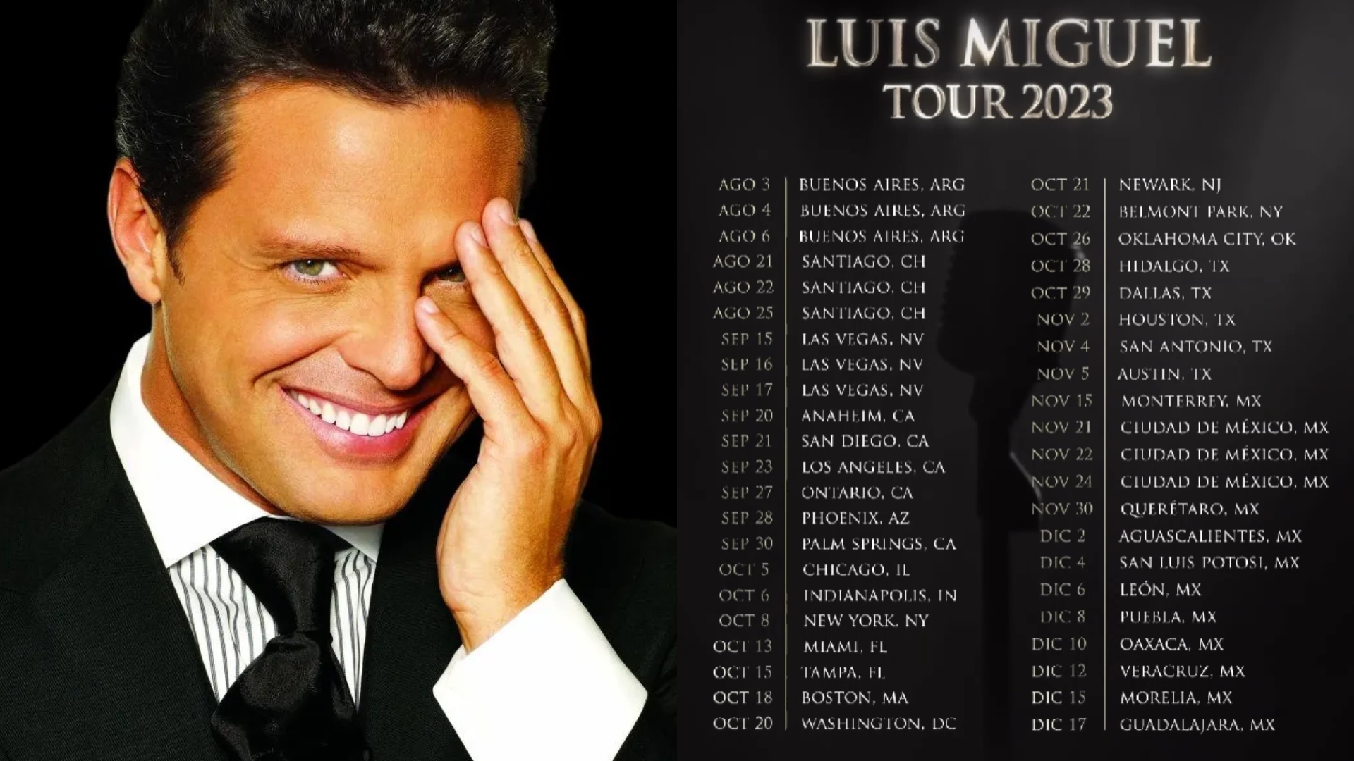 Luis Miguel tour 2023 Tickets, Dates & Concert Schedule